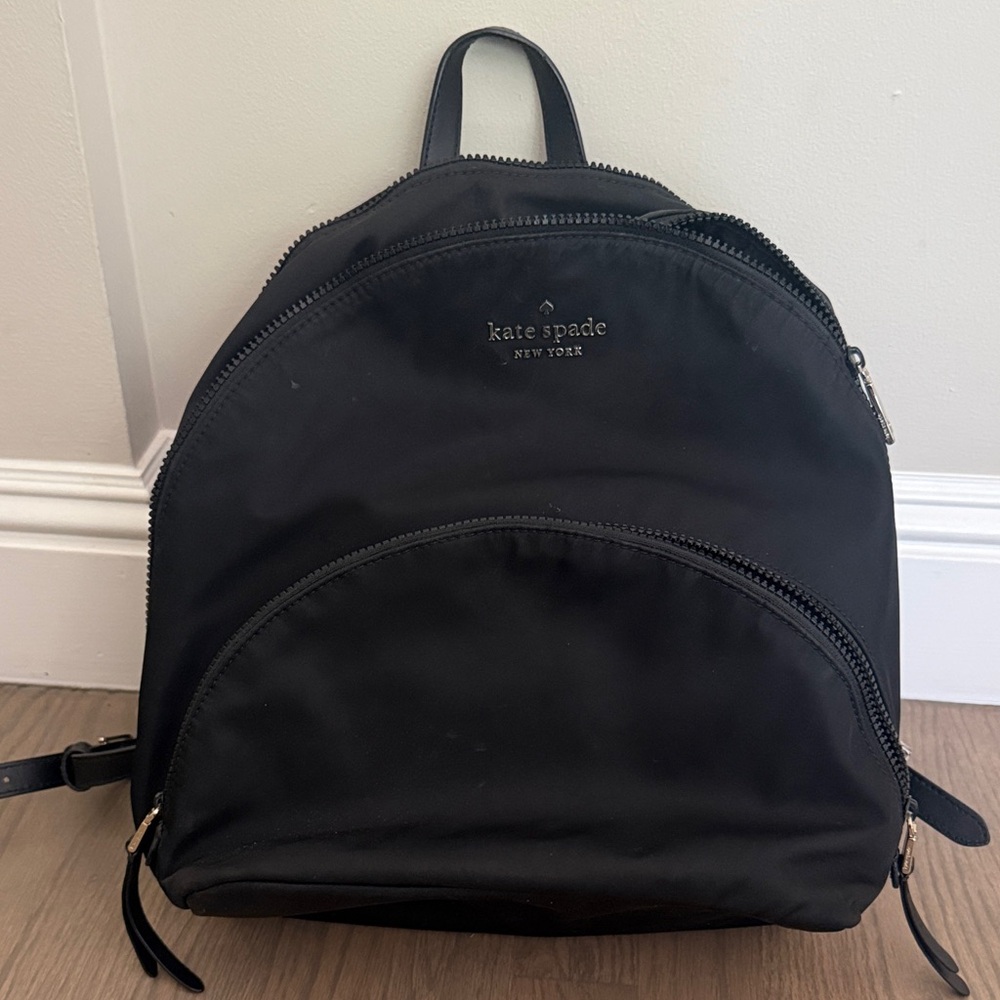 kate spade Karissa Black Nylon Rounded Zip Backpack